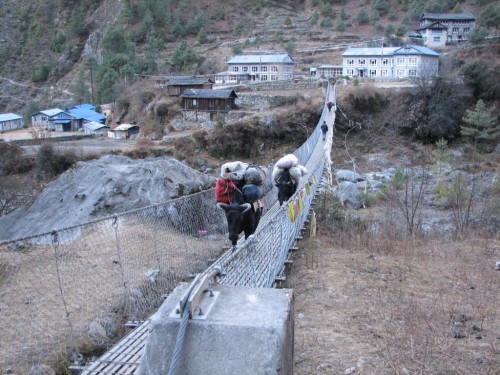 On the trek in Nepal On the trek in Nepal
