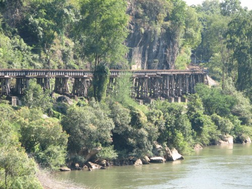 Railway viaduct near the River Kwai, Thailand Railway viaduct near the River Kwai, Thailand