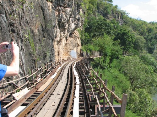 Railway viaduct near the River Kwai, Thailand Railway viaduct near the River Kwai, Thailand
