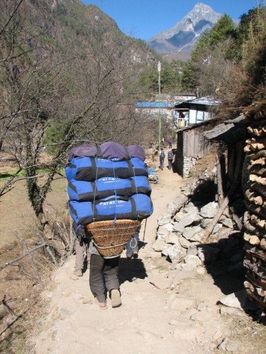 One of our porters on our trek. One of our porters on our trek.