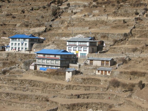 Scene overlooking Namche Bazar Scene overlooking Namche Bazar