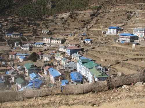 Scene overlooking Namche Bazar Scene overlooking Namche Bazar