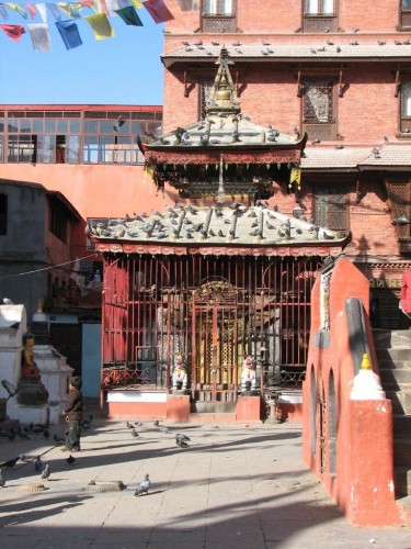 Near a Buddhist Stupa in Kathmandu Near a Buddhist Stupa in Kathmandu
