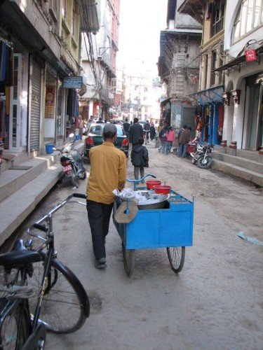 Food vendor in the streets of Kathmandu Food vendor in the streets of Kathmandu