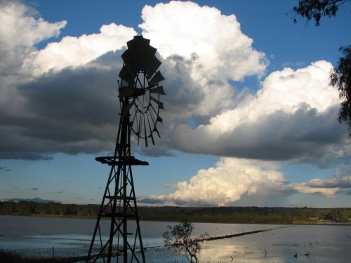 Storm clouds over Mannum, South Australia