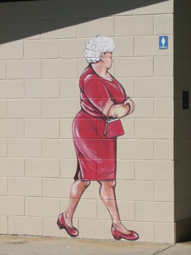 Artwork on toilet wall, Tintinara, SE South Australia Artwork on toilet wall, Tintinara, SE South Australia