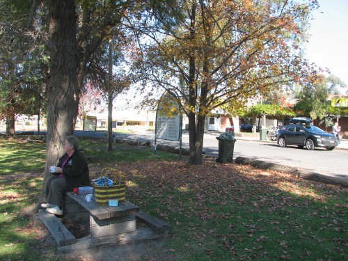 Morning tea at the Dog on the Tuckerbox, Gundagai, NSW