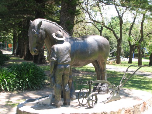 Tribute to Clydesdale horses, Angaston, South Australia