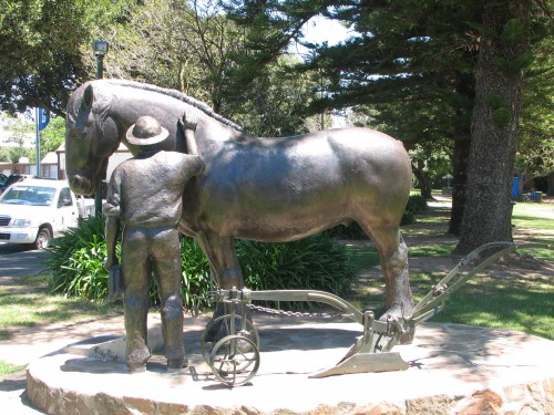 Tribute to Clydesdale horses, Angaston, South Australia