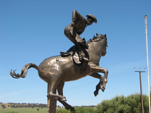 Life size statue of Curio at Marrabel, South Australia