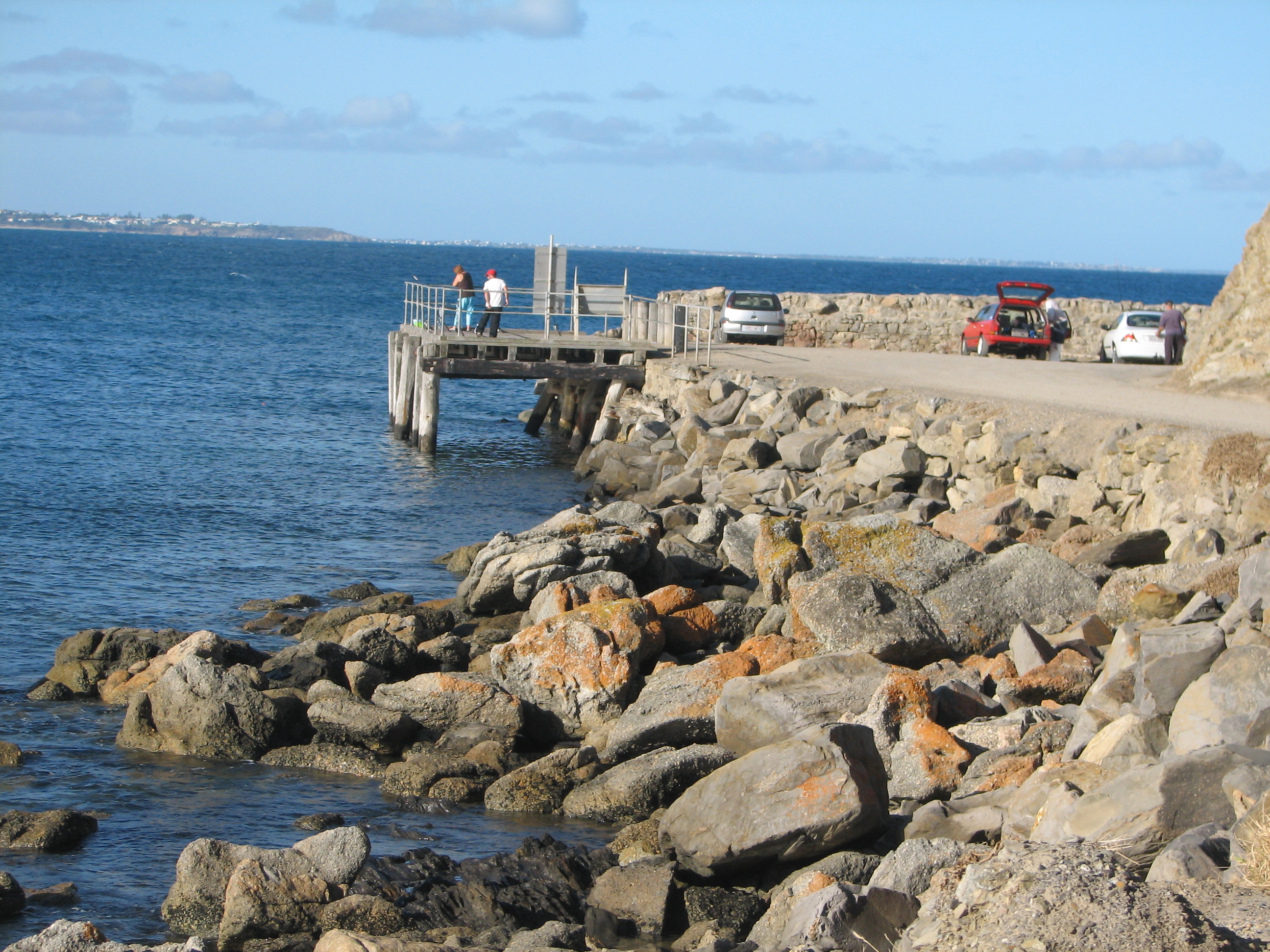 Fishing jetty at the base of The Bluff, Victor Harbor Trevor