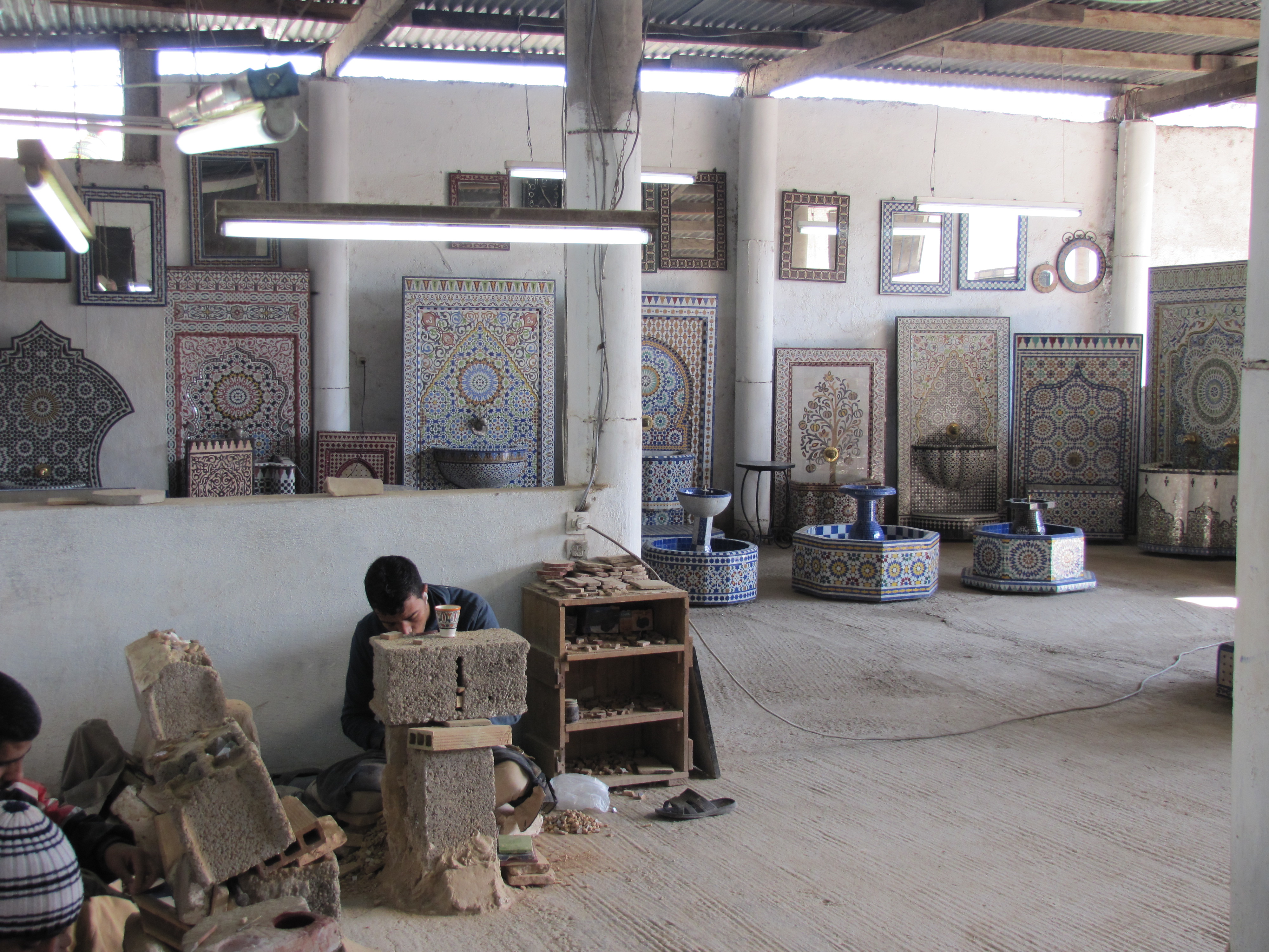 Ceramic pottery factory in Fes. Trevor's Travels